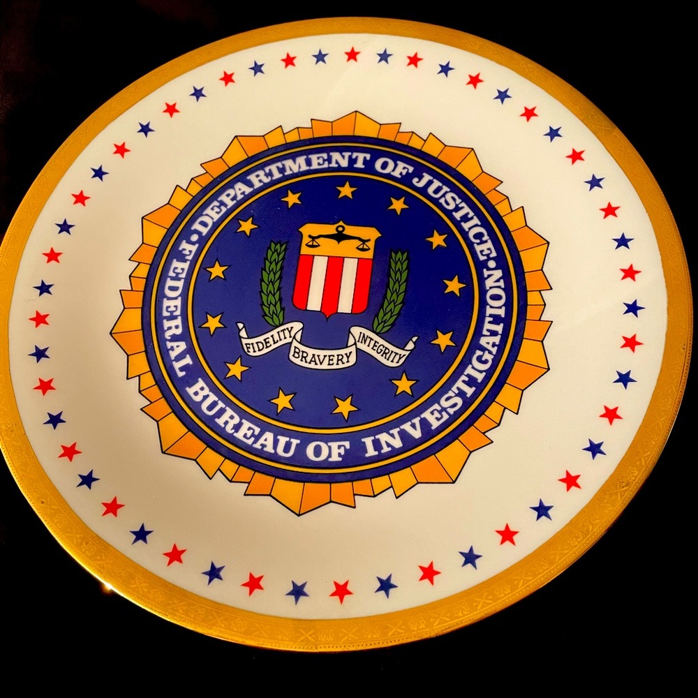 Federal Bureau Of Inveatigation Commemorative Plate